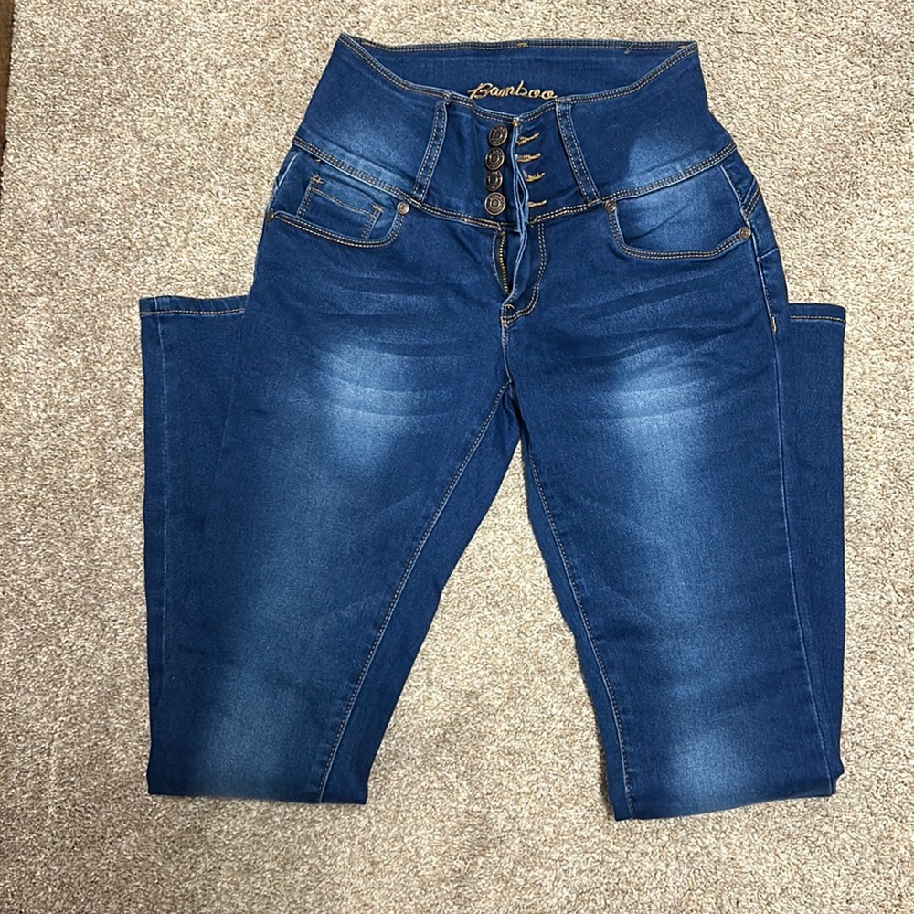 Bamboo Jeans, size 5, dark blue